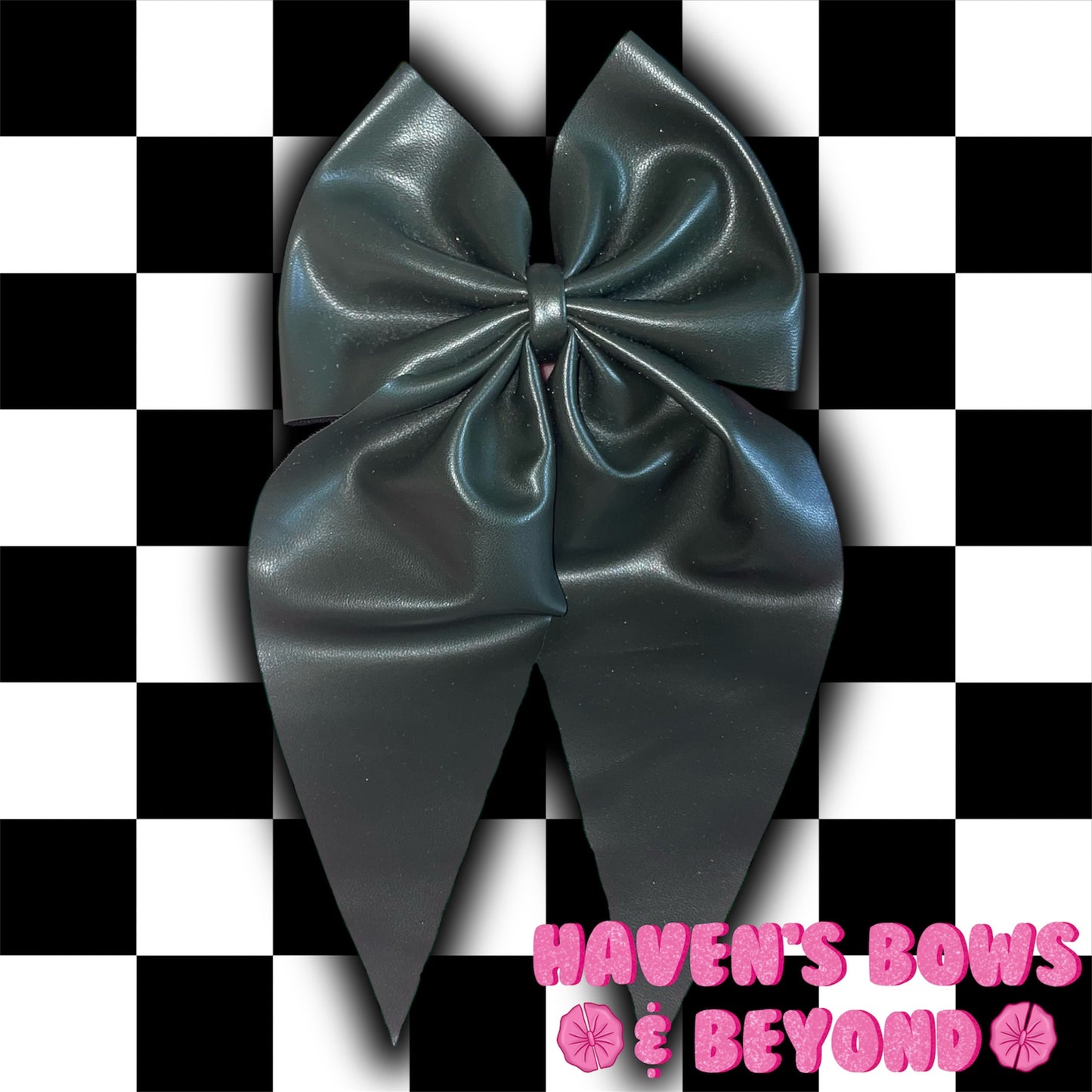 Hunter pleather Isabelle bow