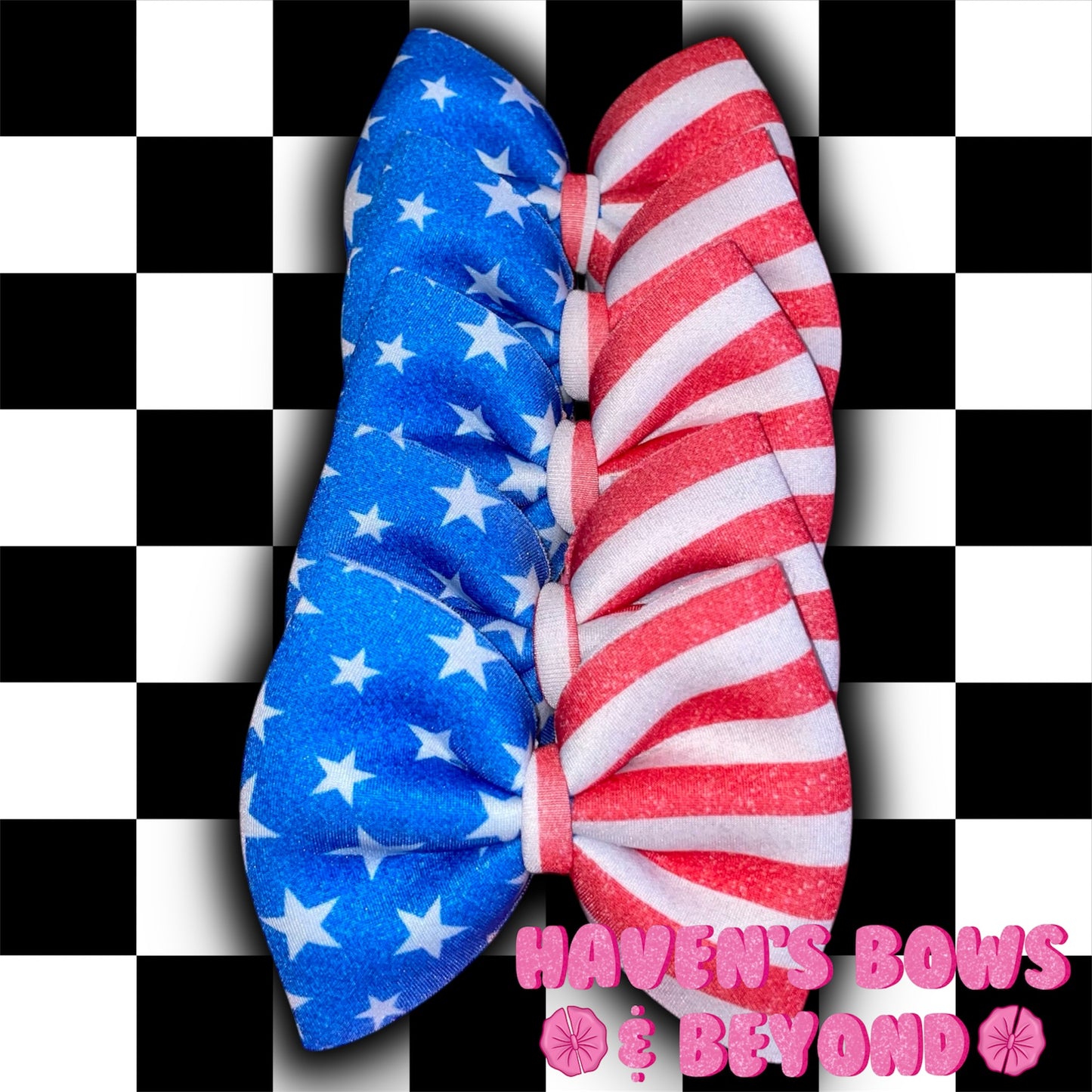 Two tone 4” piggies - Stars and Stripes