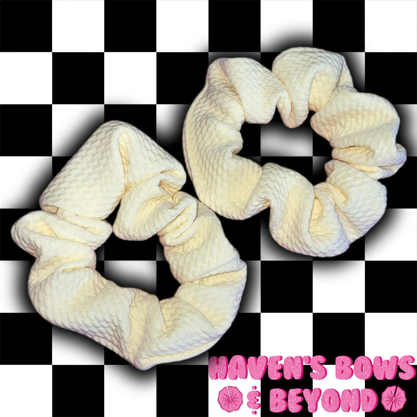 Yellow mini scrunchie