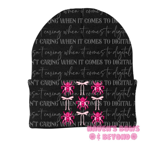 Beanie - pink spider bows [ #31 • HBB EXCLUSIVE ]