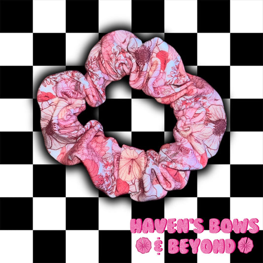 Floral mini scrunchie