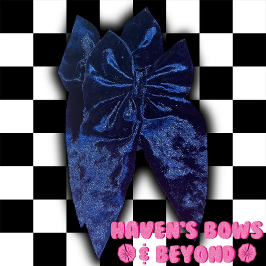 Navy velvet Isabelle piggies