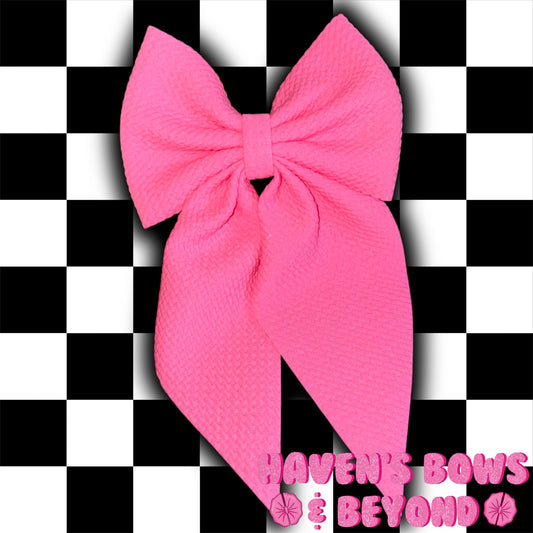 Pink bullet Isabelle bow