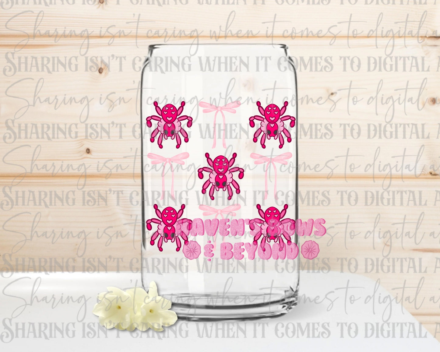 Glass - pink spider bows [ #31 • HBB EXCLUSIVE ]