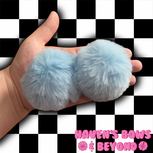 Light blue small pom piggies